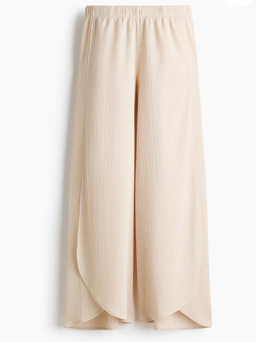 NWT H&M Wide Wrap Detail Pants Cream L